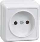 РС20-2-ОБ Розетка 1местн. без з/к 10А откр.уст. ОКТАВА (белый)