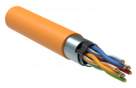 ITK Кабель связи витая пара F/UTP, кат.5E 4x2х24AWG solid, LSZH, 305м, оранжевый