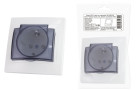 Розетка 2П+З с защ. шт. и крышкой 16А 250В IP42 белая 