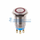 Кнопка  антивандальная Ø19 12В Б/Фикс (5с) (ON)-OFF/(OFF)-ON белая  REXANT