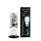 Лампа Gauss LED G9 AC150-265V 3W 4100K 1/10/200