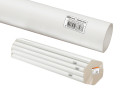 Труба гладкая жесткая ПВХ d 25 (74 м) длина 2 м индивид. штрихкод, белая TDM