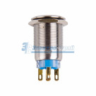 Кнопка  антивандальная Ø19 12В Б/Фикс (5с) (ON)-OFF/(OFF)-ON белая  REXANT