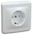 РС10-3-ВБ Розетка 1местн. c з/к без защ.штор. 16А ВЕГА (белый) IEK