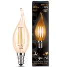 Лампа Gauss LED Filament Candle tailed E14 5W 2700K Golden 1/10/50