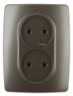 12-2107-13  ЭРА Розетка 2X2P, 16A-250В, IP20, Эра12, бронза