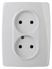 12-2117-01  ЭРА Розетка 2X2P, 16A-250В, IP20, винт, Эра12, белый