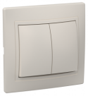 ВС10-2-0-ККм Выключатель 2кл 10А КВАРТА (кремовый)