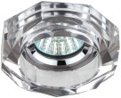 Светильник DK6 CH/SL  ЭРА декор стекло объемный многогранник MR16,12V/220V, 50W, GU5,3 хром/зеркальн