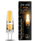 Лампа Gauss LED G4 AC220-240V 2W 2700K 1/20/200