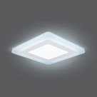 Светильник Gauss Backlight BL123 Квадрат. Акрил, 6+3W, LED 4000K, 145*145, 1/40