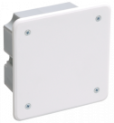 Коробка КМ41001 распаячная для тв.стен 92x92x45мм (с саморезами, с крышкой)