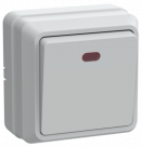 ВС20-1-1-ОБ Выключатель 1кл с инд. 10А откр.уст. ОКТАВА (белый)