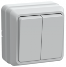 ВС20-2-0-ОБ Выключатель 2кл 10А откр.уст. ОКТАВА (белый)