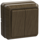 ВС20-2-0-ОД Выключатель 2кл 10А откр.уст. ОКТАВА (дуб)