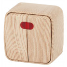 3-105-11  Intro Выключатель двойной с подсветкой, 10А-250В, IP20, ОУ, Polo, сосна