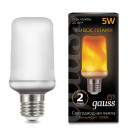 Лампа Gauss Led T65 Corn Flame 5W E27 1500K 1/10/100