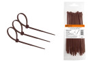 Хомут нейлоновый 2.5х100мм (венге) (25 штук) серия 