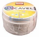 Кабель SAT 703 B, Cu/Al/CuSn, (75%), 75 Ом, 250м., белый  CAVEL