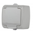 Розетка Intro Atlantic 5-202-03 с заземлением со шторками 2P+E Schuko, 16А-250В, IP54, открытой уста