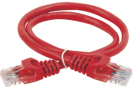 ITK Коммутационный шнур (патч-корд), кат.5Е UTP, 0,5м, красный
