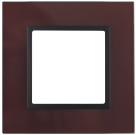 14-5101-25  ЭРА Рамка на 1 пост, стекло, Эра Elegance, бордо+антр