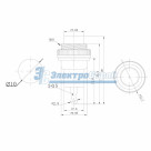 Выключатель-кнопка  металл 220V 2А (2с) (ON)-OFF  Ø10.2  зеленая  Mini  REXANT