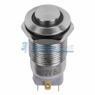 Кнопка  антивандальная Ø12 12В Фикс (2с) ON-OFF синяя  REXANT