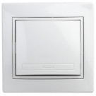 1А-101-01  Intro Выключатель, 10А-250В, СУ, Al+Cu, Plano, белый