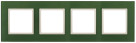 14-5104-27  ЭРА Рамка на 4 поста, стекло, Эра Elegance, зелёный+сл.кость